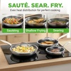 image:imageNutriChef 10 NonStick Stainless Steel Frying Pan with Lid Triply Stainless Steel Cookware Etched NonStick Coating Oven amp Induction Safe Premium Stainless Steel Frying Pan PFOAPFOS FreeStainless Steel