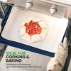 image:imageNutriChef 16Piece Baking Pan Set NonStick Cookie Sheet Bakeware Durable FoodGrade Metal EasytoClean Oven Trays Dishwasher Safe Includes 8 Large 157 amp 8 Medium Pans 134 Blue DiamondBlue