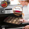 image:imageNutriChef 2Piece Baking Pan Set  Premium NonStick Coating Carbon Steel Bakeware w Silicone Handles  PFOA PFOS PTFE Free Kitchen Oven Bake Tray Cookie Sheets  Dark Gray 173x114x12Bronze