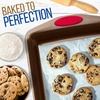 image:imageNutriChef 2Piece Baking Pan Set  Premium NonStick Coating Carbon Steel Bakeware w Silicone Handles  PFOA PFOS PTFE Free Kitchen Oven Bake Tray Cookie Sheets  Dark Gray 173x114x12Bronze