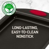 image:imageNutriChef 2Piece Nonstick Baking Pan Set  Carbon Steel Cookie Sheet w Red Silicone Grip Handles  Durable HeavyDuty Bakeware for Even Heat Distribution  Oven Safe Easy Cleanup  GrayBlack