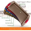 image:imageNutriChef 2Piece Nonstick Baking Pan Set  Carbon Steel Cookie Sheet w Red Silicone Grip Handles  Durable HeavyDuty Bakeware for Even Heat Distribution  Oven Safe Easy Cleanup  GrayGold