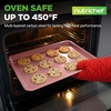 image:imageNutriChef Baking Tray Set of 2  NonStick 40 x 28 cm amp 355 x 246 cm Champange PFOAFree Oven Safe up to 232 C Stackable Dishwasher Safe Ideal for Meal Prep amp CasserolesRoseGold
