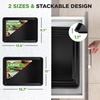 image:imageNutriChef Baking Tray Set of 2  NonStick 40 x 28 cm amp 355 x 246 cm Champange PFOAFree Oven Safe up to 232 C Stackable Dishwasher Safe Ideal for Meal Prep amp CasserolesBlack