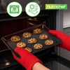 image:imageNutriChef Baking Tray Set of 2  NonStick 40 x 28 cm amp 355 x 246 cm Champange PFOAFree Oven Safe up to 232 C Stackable Dishwasher Safe Ideal for Meal Prep amp CasserolesBlack
