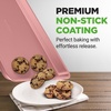image:imageNutriChef Baking Tray Set of 2  NonStick 40 x 28 cm amp 355 x 246 cm Champange PFOAFree Oven Safe up to 232 C Stackable Dishwasher Safe Ideal for Meal Prep amp CasserolesRoseGold