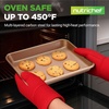 image:imageNutriChef Baking Tray Set of 2  NonStick 40 x 28 cm amp 355 x 246 cm Champange PFOAFree Oven Safe up to 232 C Stackable Dishwasher Safe Ideal for Meal Prep amp CasserolesChampagne