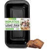 image:imageNutriChef 10 NonStick Loaf Pan  Large Premium Carbon Steel Baking Pan for Bread Meatloaf amp More  Dishwasher Safe Black Pack of 2One size