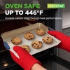 image:imageKitchen Oven Baking Pans  Deluxe Nonstick Gold Coating Inside amp Outside Carbon Steel Bakeware Set with Blue Silicone Handles Durable amp Reliable Cookie Sheet Oven Pan Style