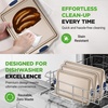image:imageKitchen Oven Baking Pans  Deluxe Nonstick Gold Coating Inside amp Outside Carbon Steel Bakeware Set with Blue Silicone Handles Durable amp Reliable Cookie Sheet Oven Pan Style