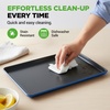 image:imageNutriChef Nonstick Stackable Bakeware Set 8Piece PFOA PFOS PTFE Free Cookware Set NonStick Coating 232C Oven Safe Includes Round Cake Cookie Sheet Non Toxic Cookware for Home Baking BlueBlue