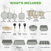 image:imageNutrichef 20 Piece Pots and Pans Set with Lids NonStick Induction Cookware amp Bakeware Set Frying Pans amp Saucepans StayCool Handles Easy Clean  White
